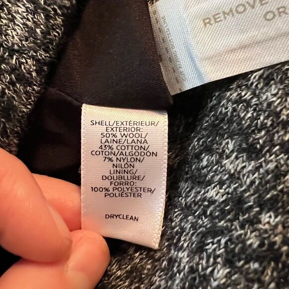 NWT! Loft wool blend zip up coat. Size large - Picture 5 of 15